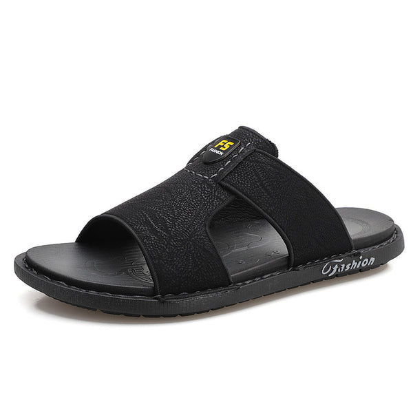Sandalias de Cuero Piel Suave Antideslizantes para Hombre - Zapatos de Playa