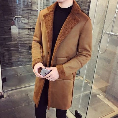 Chaqueta Cortavientos de Gamuza para Hombre - Largo Medio - Image 5
