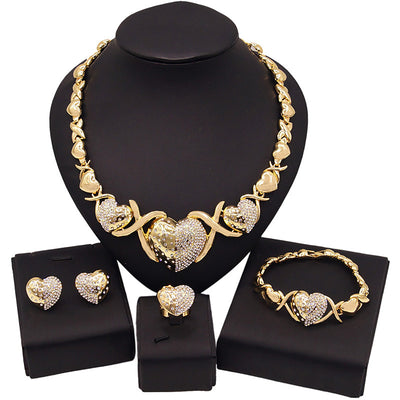 Conjunto de Joyería en Aleación de Zinc: Collar, Aretes, Pulsera y Anillo - Image 14