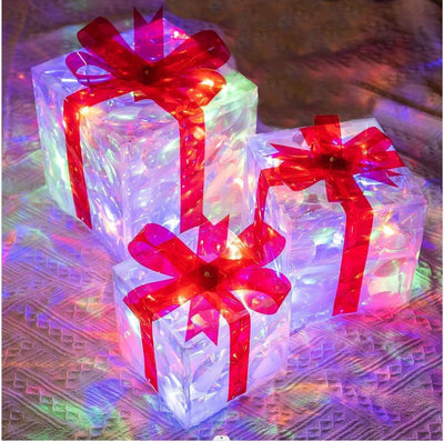 Caja de Regalo Navideña Luminosa