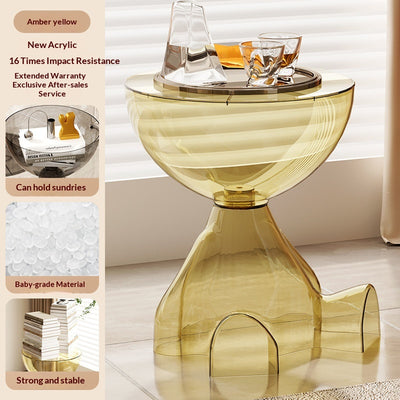 Mesa de Centro Transparente Estilo Osito de Peluche para Sala y Dormitorio - Image 8