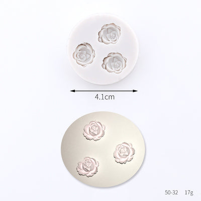 Molde de Silicona para Fondant con Diseño de Flores de Rosa - Image 8