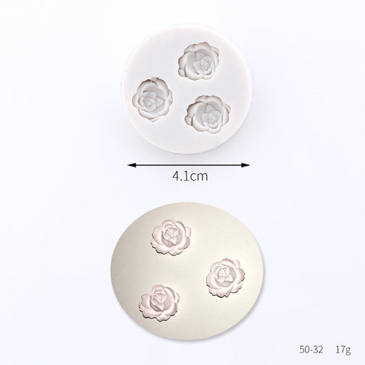 Molde de Silicona para Fondant con Diseño de Flores de Rosa - Image 8