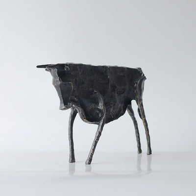 Escultura Miniaturas de Vaca Negra para Decoración del Hogar - Image 3