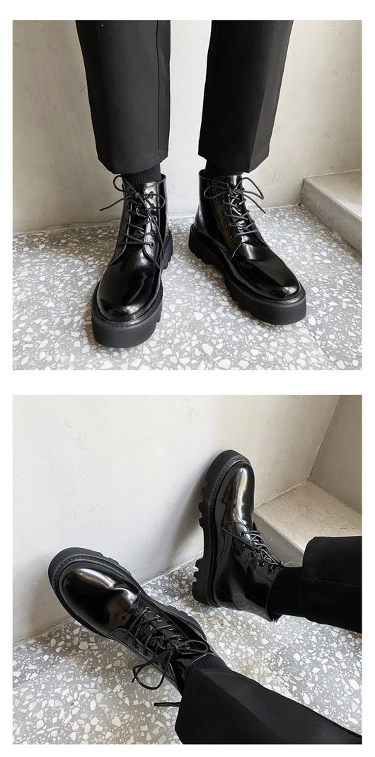 Botas Altas Martin para Hombre Estilo Británico Clásico - Image 7