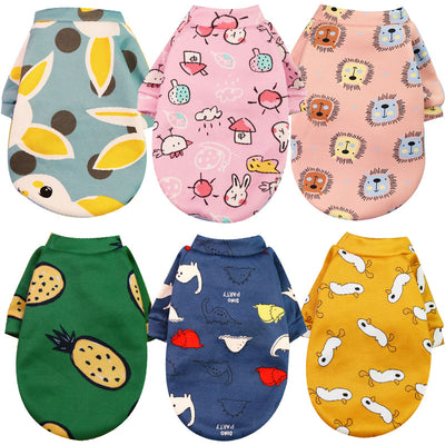Suéter de Dos Patas con Estampado de Dibujos Animales y Forro de Terciopelo para Mascotas - Image 39