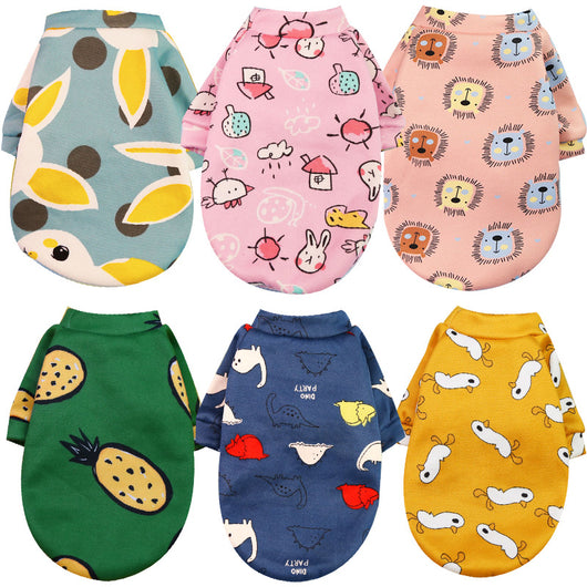 Suéter de Dos Patas con Estampado de Dibujos Animales y Forro de Terciopelo para Mascotas - Image 39