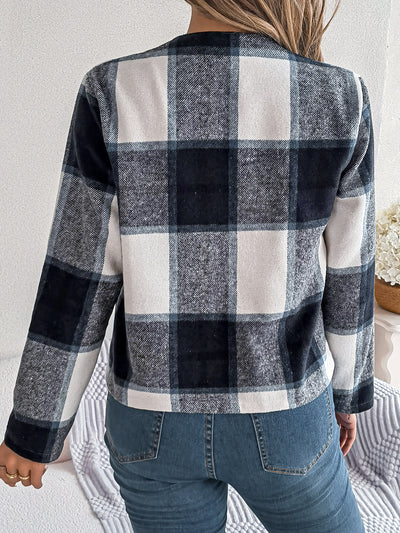 Conjunto de Tweed a Cuadros Manga Larga para Mujer - Image 34