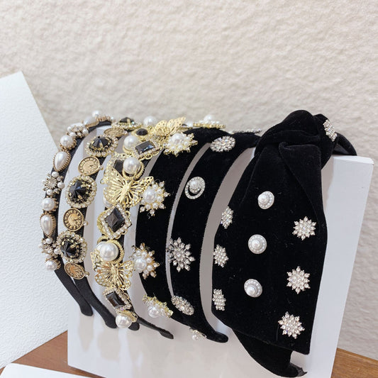 Accesorios para Cabello Barroco Vintage con Perlas y Cristales Brillantes