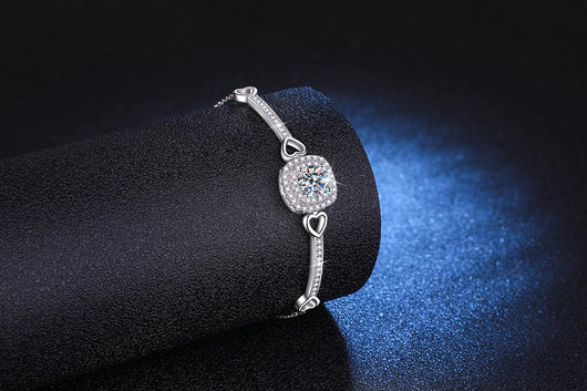 Pulsera de Plata Esterlina con Dije Cuadrado para Mujer - Image 6