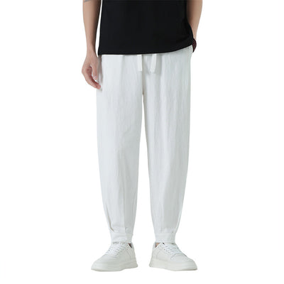 Pantalones Minimalistas para Hombre Primavera-Verano con Botones de Nudo - Image 6