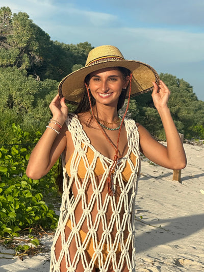 Sombrero de sol tejido