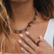Raw Baltic Sea Amber + Rainbow Stone || Necklace