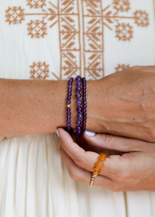 Polished Amethyst || Adult Bracelet