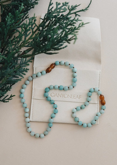 Pedra preciosa pura + Amazonita || Conjunto para presente
