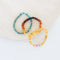 Natural Turquoise + Ombre + Raw Amber with Rose Quartz || Adult Bracelet Set
