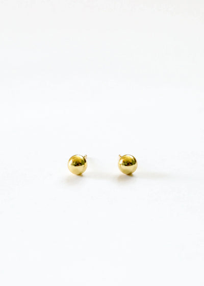Brincos de Bola em Vermeil de Ouro 18K || 6mm || Dia a Dia + Brinco Simples