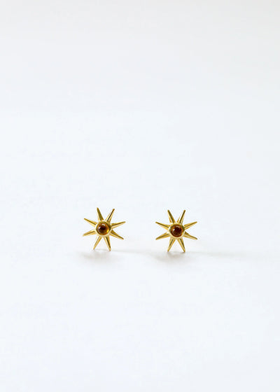 18K Gold Vermeil + Baltic Sea Amber || Sunshine Earrings