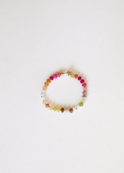 Natural Gemstone Bracelet + 14k Gold Filled Toggle : Sandbar