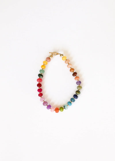 Pulseira de Pedras Naturais + Fecho de Alternar Banhado a Ouro 14k: Gold Rush
