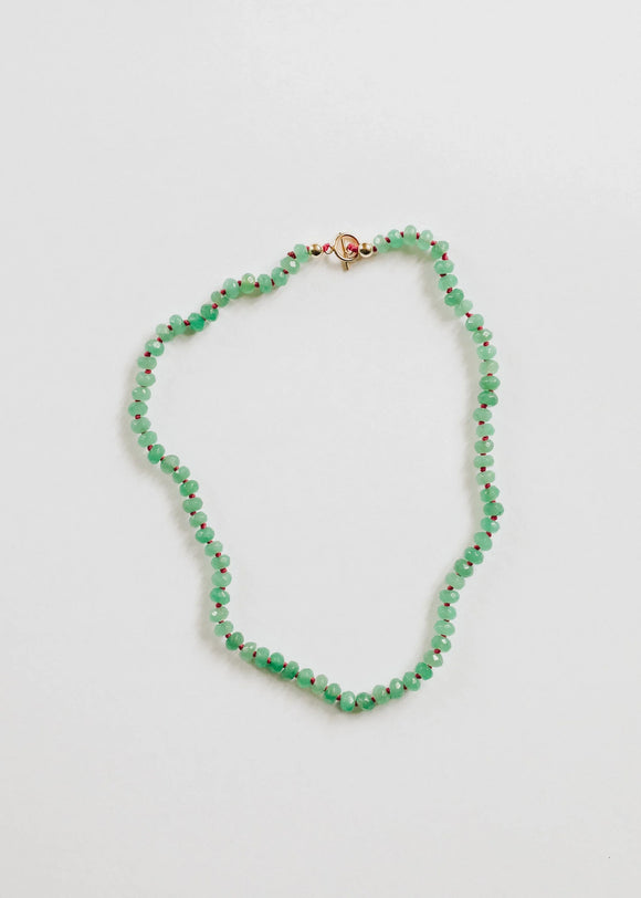 Natural Aventurine + 14k Gold Filled Toggle || Gemstone Necklace