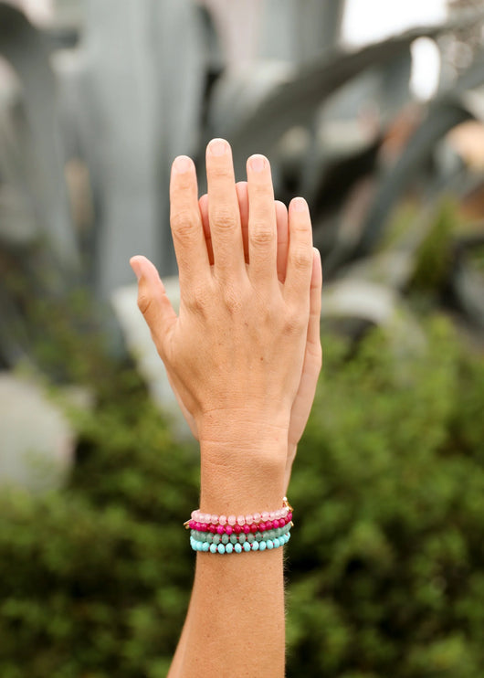 Turquoise + 14k Gold Filled Toggle || Gemstone Bracelet or Anklet