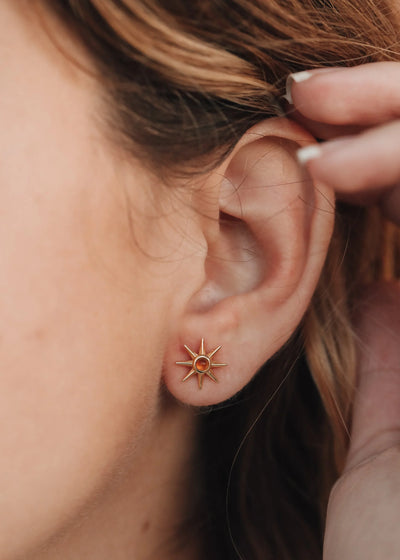 18K Gold Vermeil + Baltic Sea Amber || Sunshine Earrings
