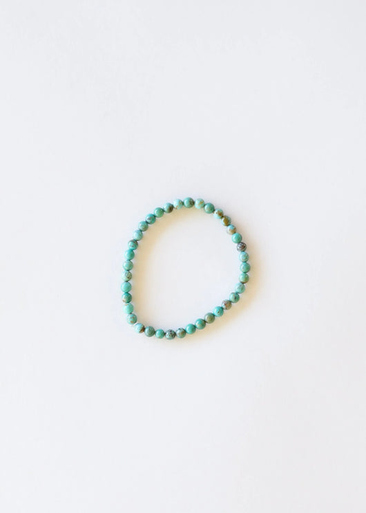 Natural Turquoise + Ombre + Raw Amber with Rose Quartz || Adult Bracelet Set