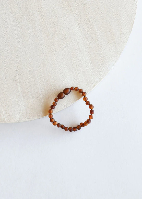 Âmbar Báltico Cognac Bruto || Tornozeleira ou Pulseira