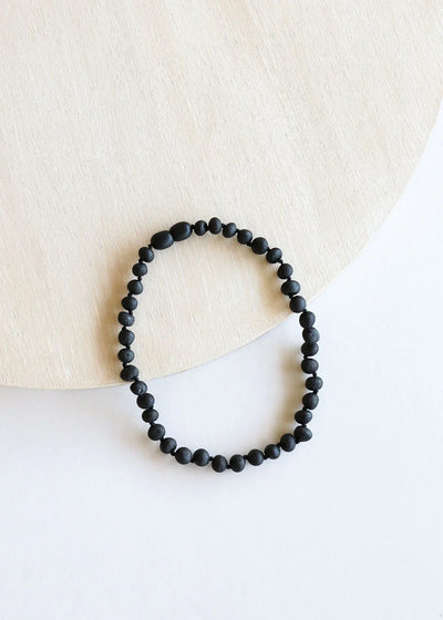 Raw Black Baltic Amber || Necklace