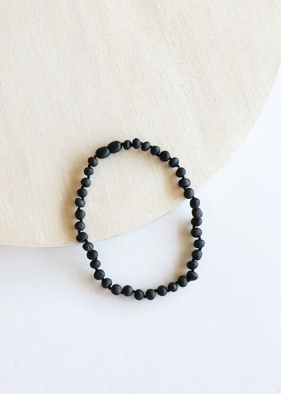 Raw Black Baltic Amber || Necklace