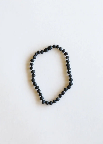 Raw Black Baltic Amber || Necklace