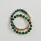 Jaspe Turquesa : Sol + Lua em Ouro 14k || Pulseiras Adulto
