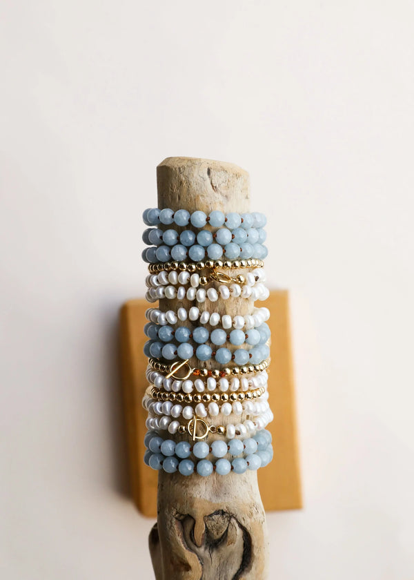 Pure Gemstone + Aquamarine|| Anklet or Bracelet