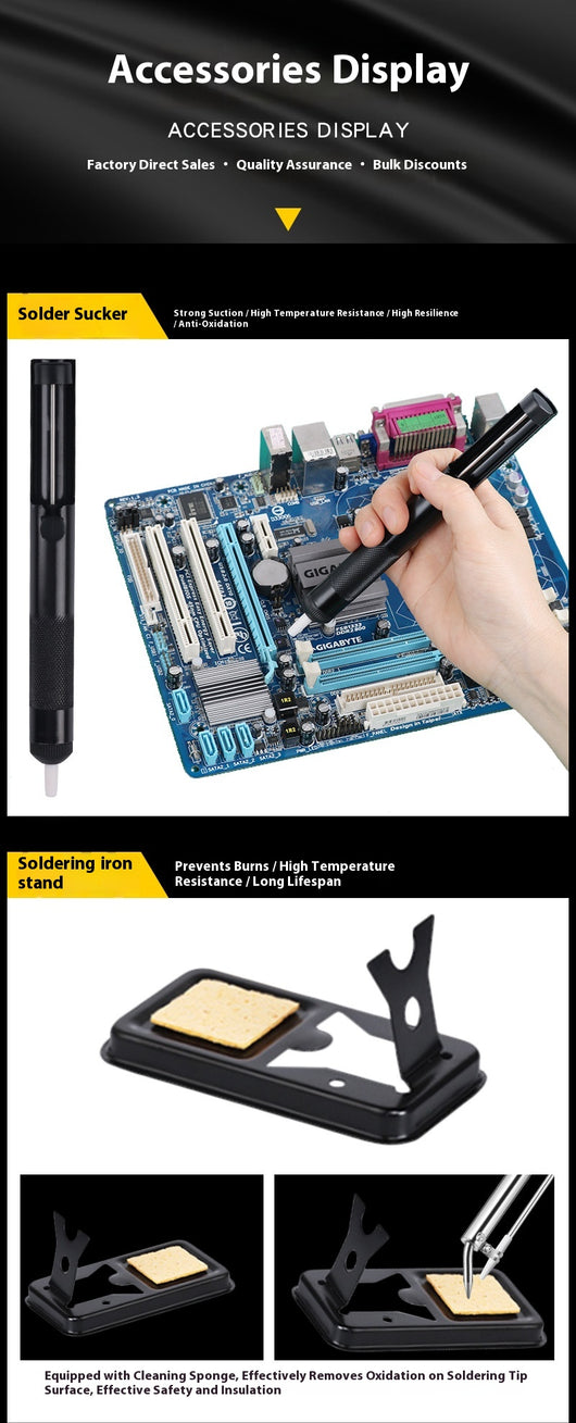 Kit Profesional de Soldadura con Pistola y Luz LED - Image 10