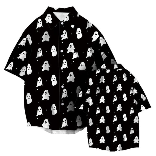 Playera Estampada 3D Ghost Street Manga Corta para Hombre
