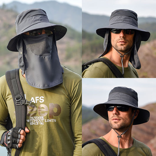 Gorro de Pesca Multifuncional con Protección Solar para Hombre