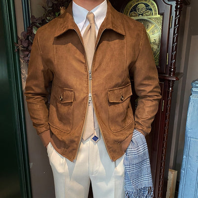 Chaqueta Bomber de Gamuza para Hombre - Image 3
