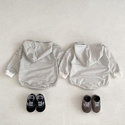 Mameluco Infantil con Capucha y Rayas Elegantes - Image 11