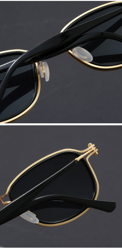 Gafas de Sol Retro Marco Cuadrado Metal - Image 21