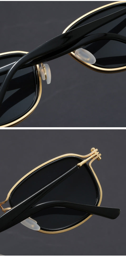 Gafas de Sol Retro Marco Cuadrado Metal - Image 21