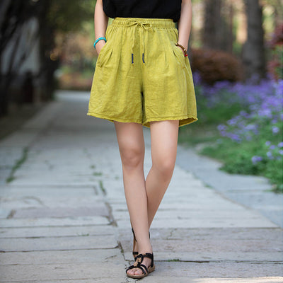 Pantalón de Lino Holgado con Cintura Ajustable - Corte Ancho y Bordes Crudos - Image 9