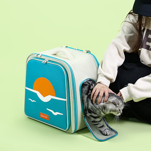Mochila Expandible para Gatos - Bolsa de Viaje para Mascotas Grandes