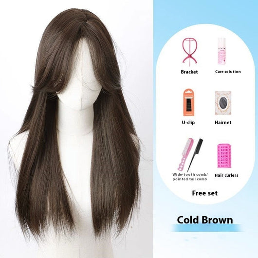 Peluca Larga Mujer Cabello Natural Liso Frente Encaje Completo Premium - Image 13