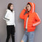 Chaqueta de Algodón Corta con Capucha - Abrigo Slim Fit para Invierno