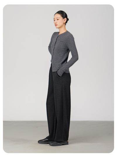 Pantalones de Lana Rectos Térmicos Talle Alto Slim Otoño Invierno - Image 28