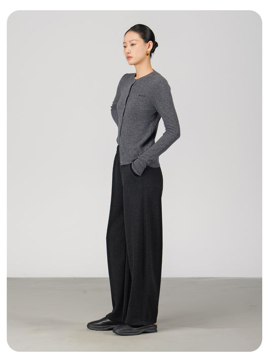 Pantalones de Lana Rectos Térmicos Talle Alto Slim Otoño Invierno - Image 28
