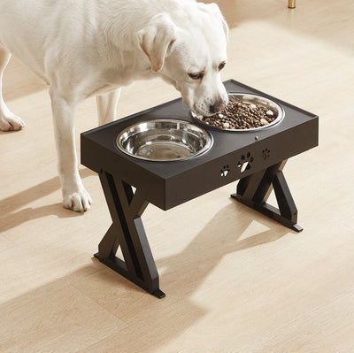 Comedero Ajustable para Mascotas con Mesa Elevadora Plegable - Doble Recipiente Acero Inoxidable - Image 3