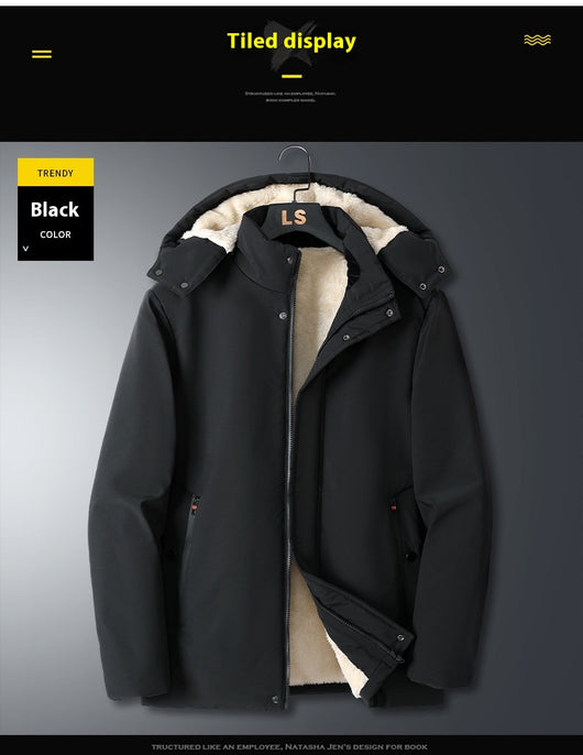 Chaqueta de Invierno para Hombre con Forro Grueso Tipo Borrego - Image 19