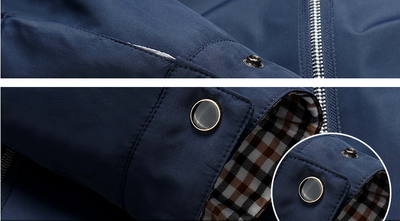 Chaqueta Business Casual de Cuello Alto Abrigo Grueso Invierno - Image 14